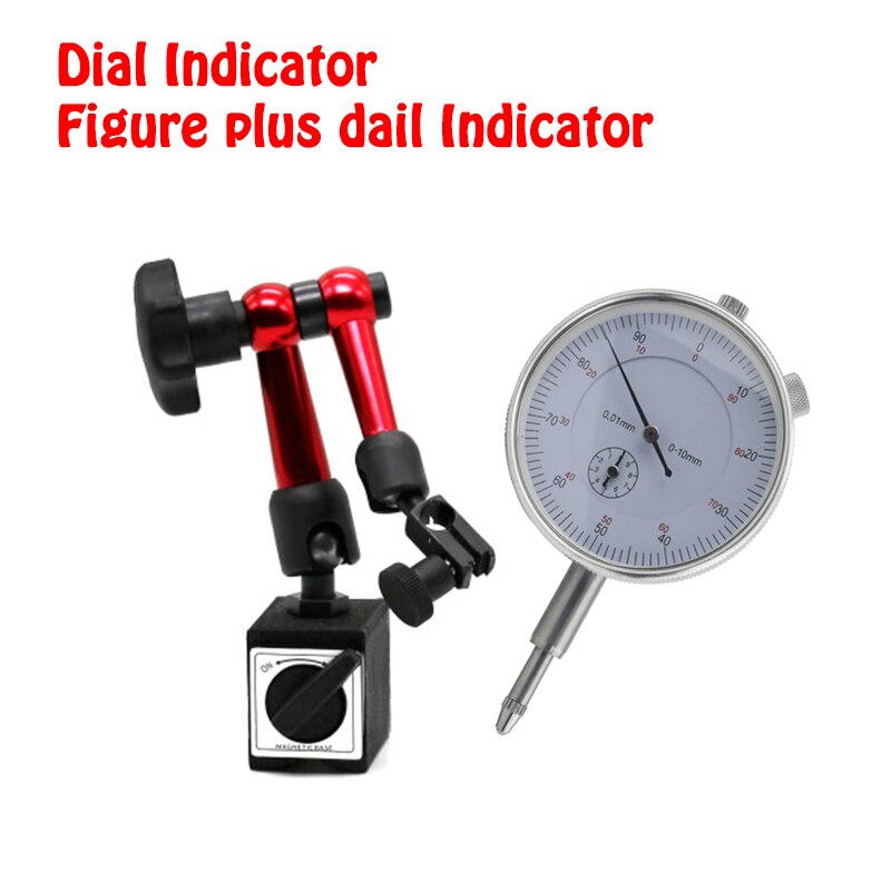 Mini 10mm Dial Indicator Universal Magnetic Base Table Scale zifferblatt Messuhr Precision Comparator For Equipment Calibration: base and indicator