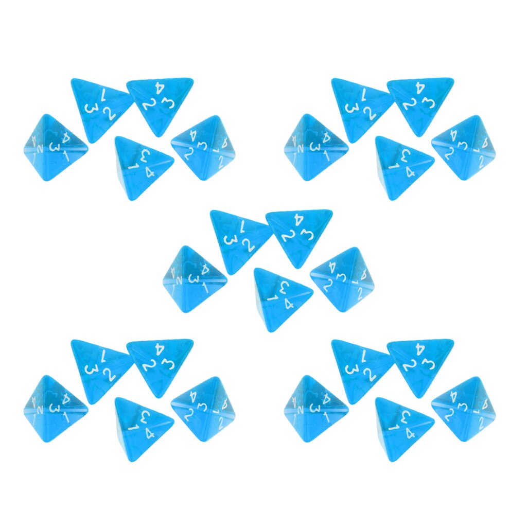 MagiDeal 25Pcs 4 Sided Dice D4 Multi Sided Dices D&amp;D RPG MTG Board Games Accessories