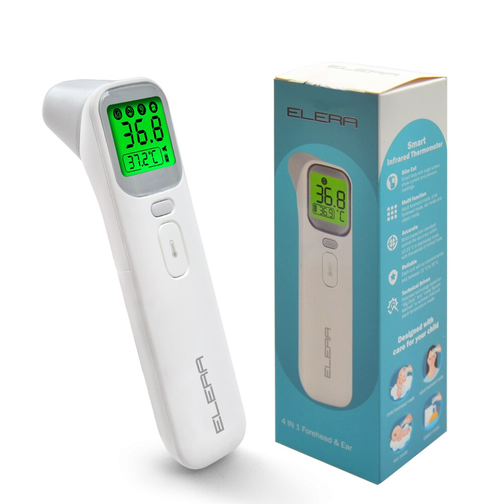 Elera Digital Ear Thermomètre Front Sans contact Bébé Corps