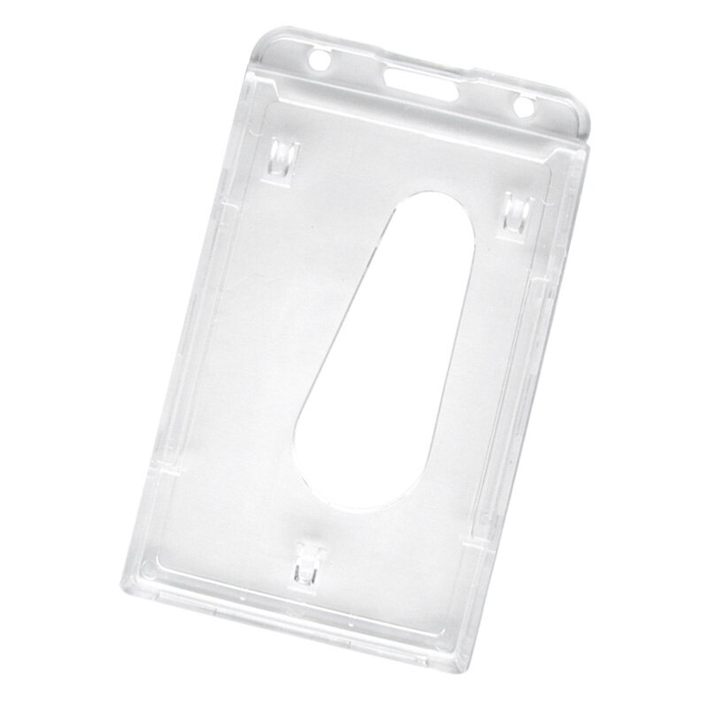 Work Card Id Set Double-Sided Card Vertical Transparent Plastic ID Card Holder