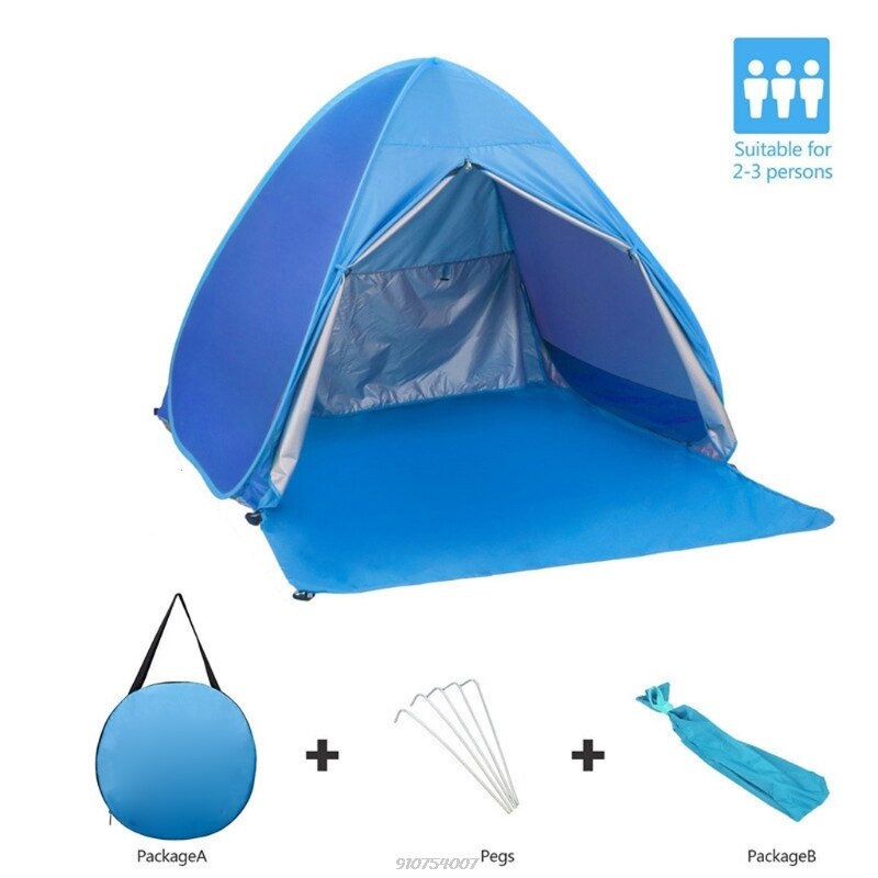 Upgrade Strand Tent Uv Zon Onderdak Waterdichte Lichtgewicht Strand Zonnescherm Luifel Cabana Strand Tenten Fit 2-3 Persoon 21