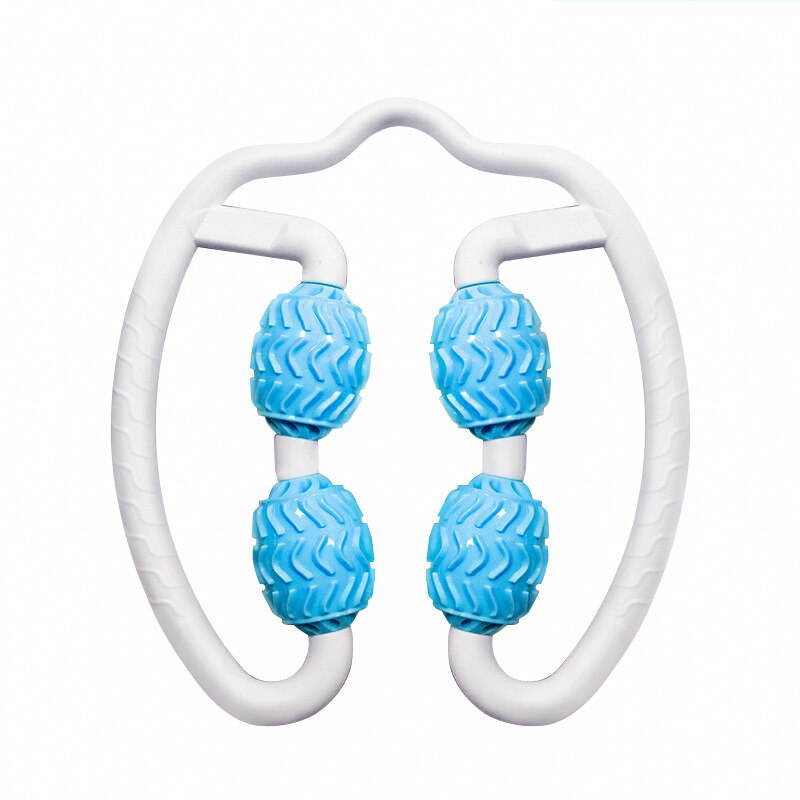 Muskeltræning rulle yoga u-form triggerpunkt massagerulle til ben hals muskelvæv til fitness gym yoga pilates sport: Blå