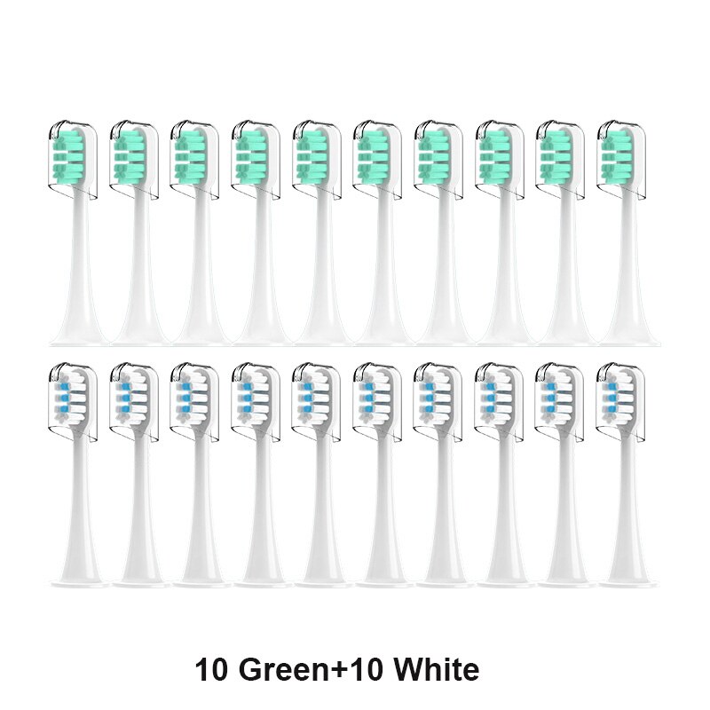 For xiaomi Mijia T300/T500/T700 Sonic Electric Toothbrush Heads Replaceable Refill Nozzles 4 Colors with Anti-Dust Caps 4/20Pcs: Orange