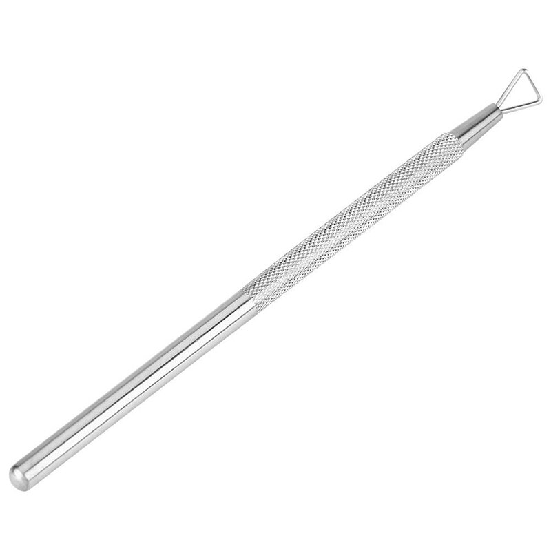 Edelstahl Doppel Kopf Nagel Drücker Werkzeuge Schere Zange Peeling drücken Abgestorbene Haut Häutchen Pusher Zange Löffel Entferner-Werkzeug: 04