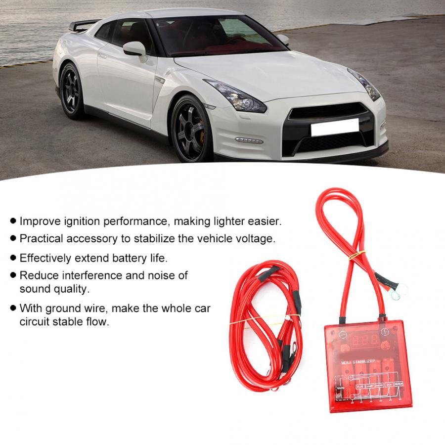 voltage stabilizer Car Engine Voltage Rectifier Regulator Voltage with Ground Wire Modification Accessory regulateur