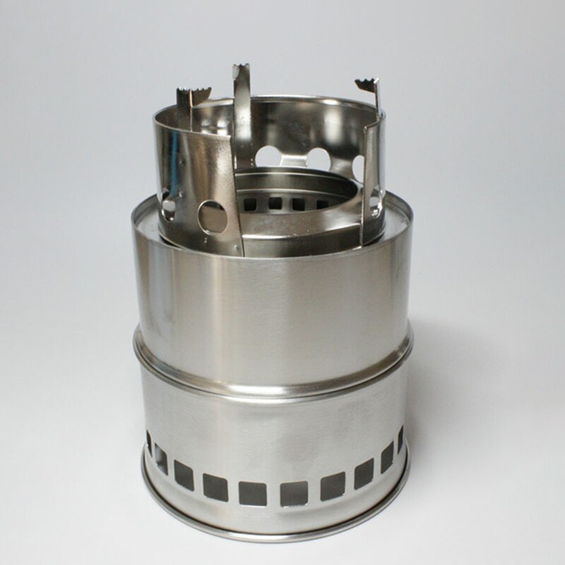 Brazier Portable Wood Stove Stainless Steel Lightweight Wood Stove Alcohol Stove Burner Outdoor Cooking Picnic Camping