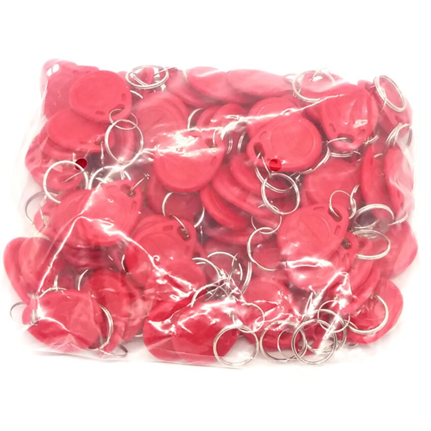 100 Stuks Rfid Tag 125 Khz Proximity Kaart Rfid Keyfobs Sleutelhanger Toegangscontrole Smart Card 11 Kleuren Keyfob