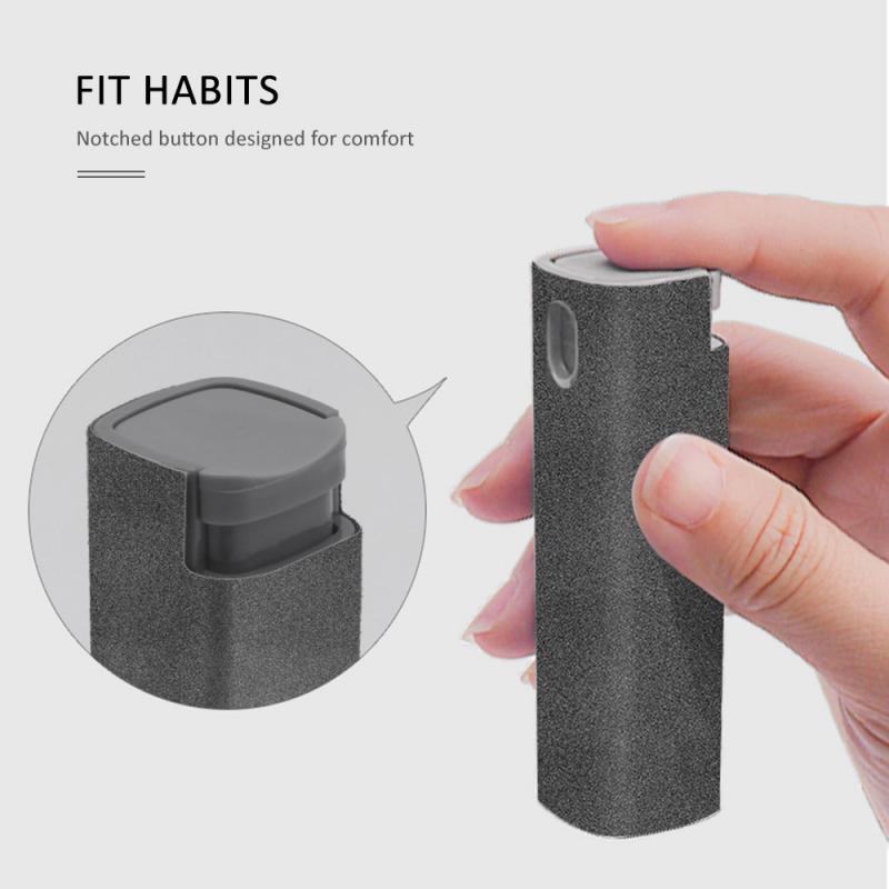 2 In 1 Phone Screen Cleaner Spray Computer Mobile Phone Screen Dust Removal Tool Microfiber Cloth Sets Cleaning Artifact