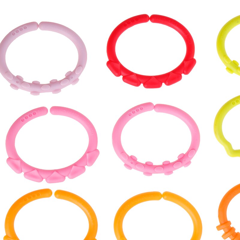 24 pcs Colorful Teeth Rubber Ring Baby Teether Toy Crib Bed Cart Hanging Rattle Toy Ornaments Education Doll 100% Brand