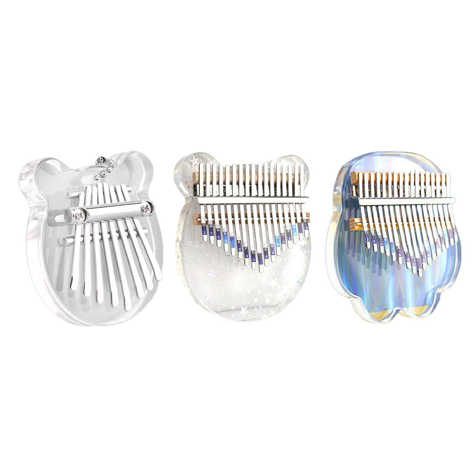 Kalimba en acrylique transparent 17 touches, Piano à pouce, doigt Mbira, Instrument de musique, pour enfants adultes, facile à jouer