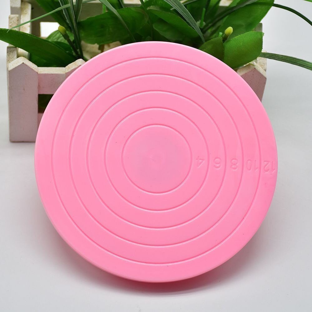 Kitchen Mini Cake Plate Revolving Decoration Stand Platform Turntable Round Rotating Cake Swivel Christmas Baking Tool#40