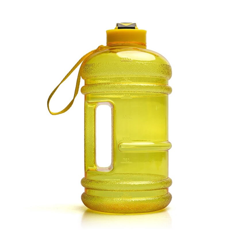 Upspirit 2.2l tritan vandkedel håndvægte med høj kapacitet sport drikkeflaske bærbar udendørs rejse protein shaker drinkware: Gul