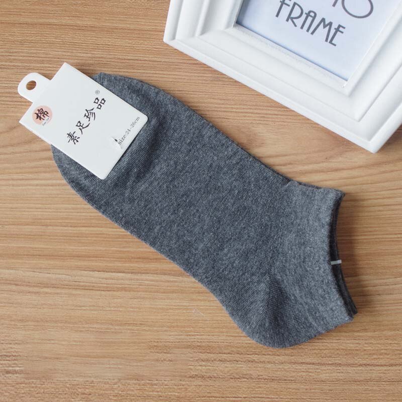 Chaussettes à la cheville pour hommes, décontracté, couleur unie, chaussettes courtes en coton, pantoufles, 6 pièces = 3 paires, printemps été: 4