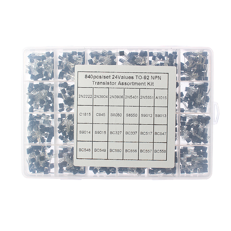 50-900PCS Transistors kit NPN PNP S8050 S8550 S9012 2N3904 2N3906 C1815 A1015 MJE13001 BC327 BC337 BC517 BC547 BC548 BC549 BC558: Orange