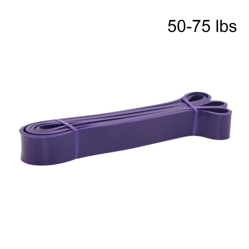 208cm Fitness Pull Up Assist Bands Rubber Bands Yoga Heavy Duty Resistance Band U7EF: Purple