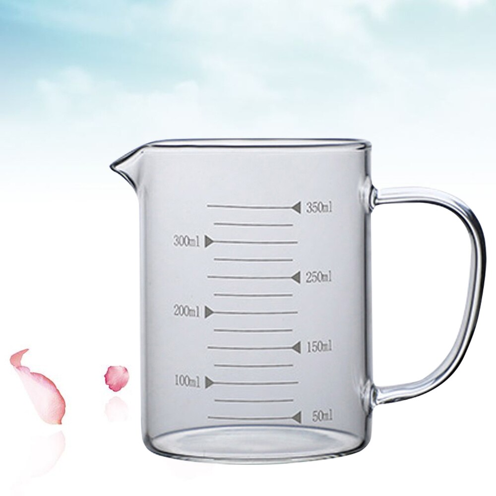350ml High Borosilicate Glass Measuring Cup -20°-150° Temperature Resistant Measuring Glass for Kitchen or Restaurant