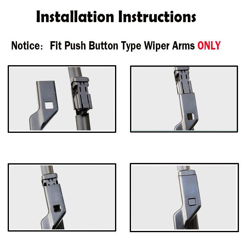 Erick's Wiper Front & Rear Wiper Blades Set For Citroen C4 Hatchback - Windshield Windscreen Window 30"+26"+12"