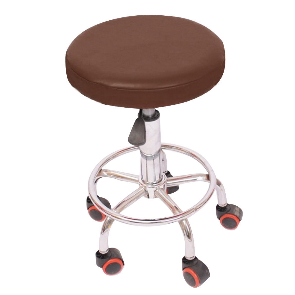 1 pièces couleur unie Stretch rond chaise couverture étanche maison tabouret de Bar siège housse housses hôtel décoration de la maison: Coffee
