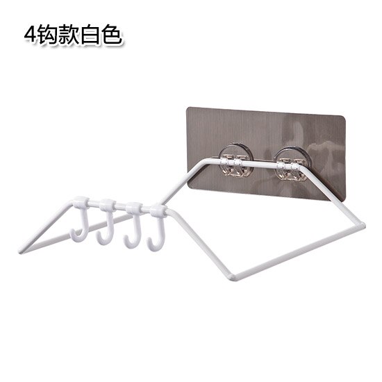 Punching Free Bathroom Washbasin Rack Bathroom Wall Hanging Basin Storage Rack Kitchen Wall Strong Hook Shelf: Light Green