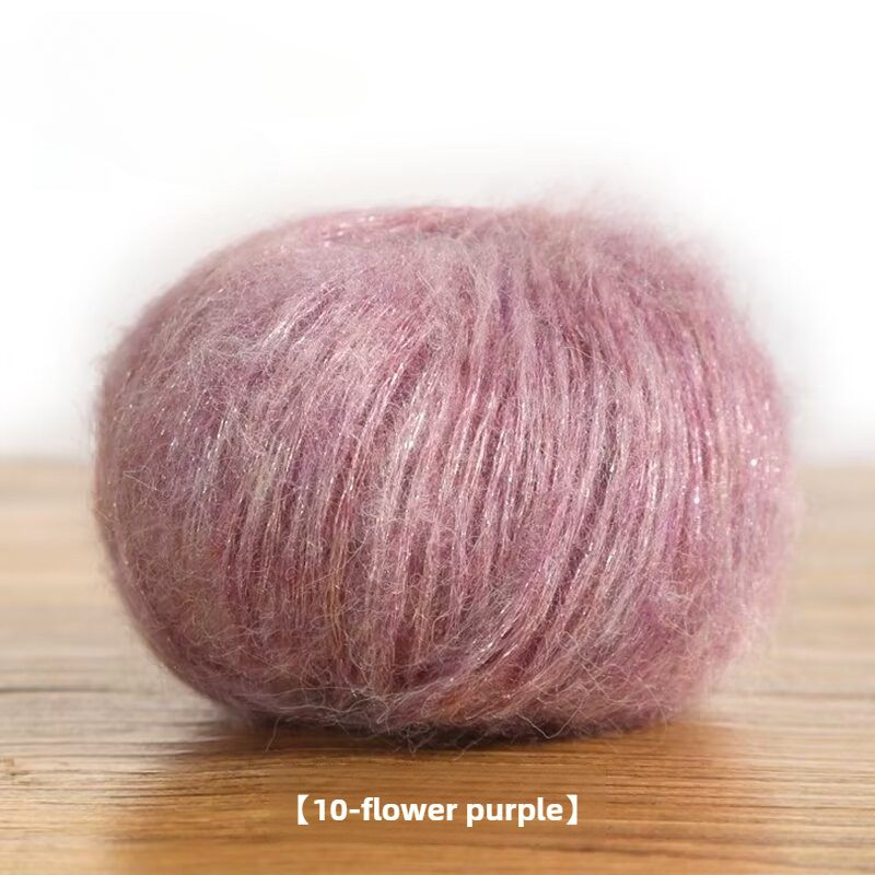 200 g/einstellen Mohair-Garn, glänzender Draht, bunt, zum Handstricken, Schal, zur Seite fahren, DIY, Hüte, weich, hautfreundlich, Häkelgarn, mitteldick