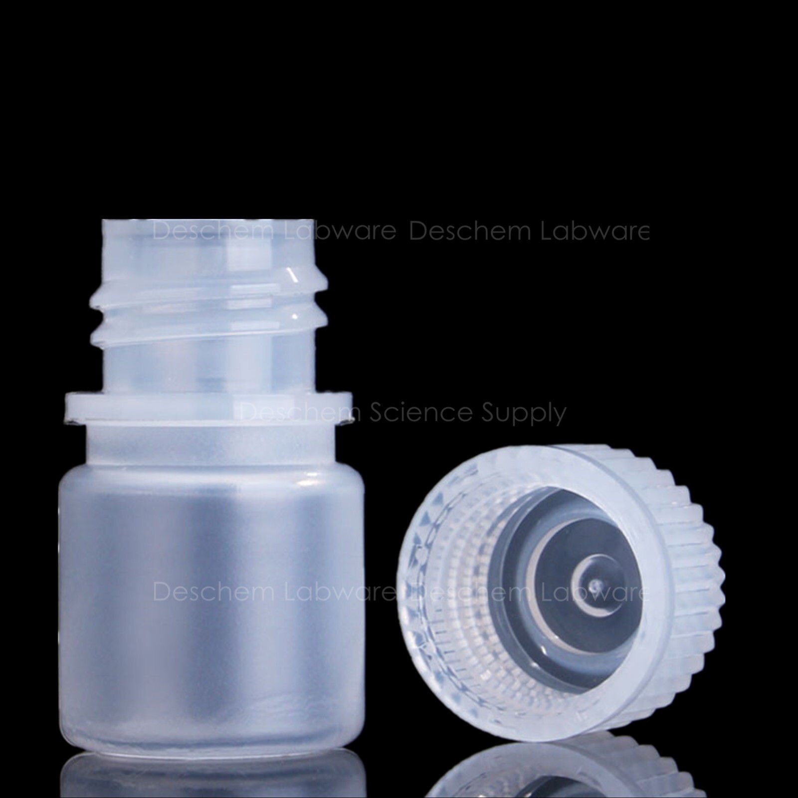 3Pcs 25mL PP Reagent Bottle Small-Mouth Polypropylene Sample Bottles W/Screw Lid