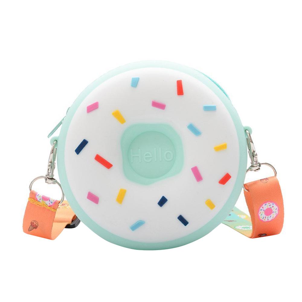 Lovely Donut Rainbow Backpack Kids Kindergarten School Book Bag Casual Bagpack Vintage Bags for Children Kids Birthday 2022: Sky blue