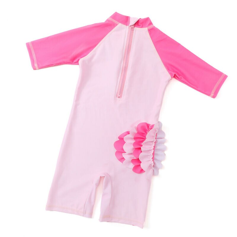 IKALI Mädchen Badeanzug Einhorn Regenbogen - Einteiler Mit UPF 50+ Sonnenschutz