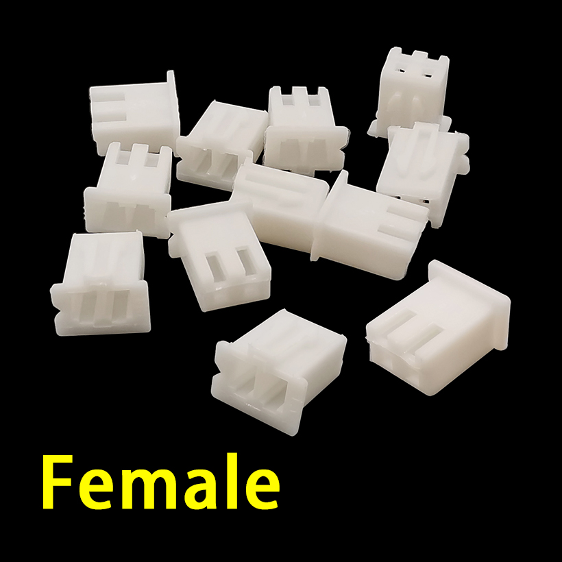 100 Stuks JST XH2.54 Mannelijke Vrouwelijke Materiaal Connector Leads Pin Header Behuizing 2/3/4/5 Pin terminal Plug Vrouwelijke Socket Plastic Schelpen: Ivoor
