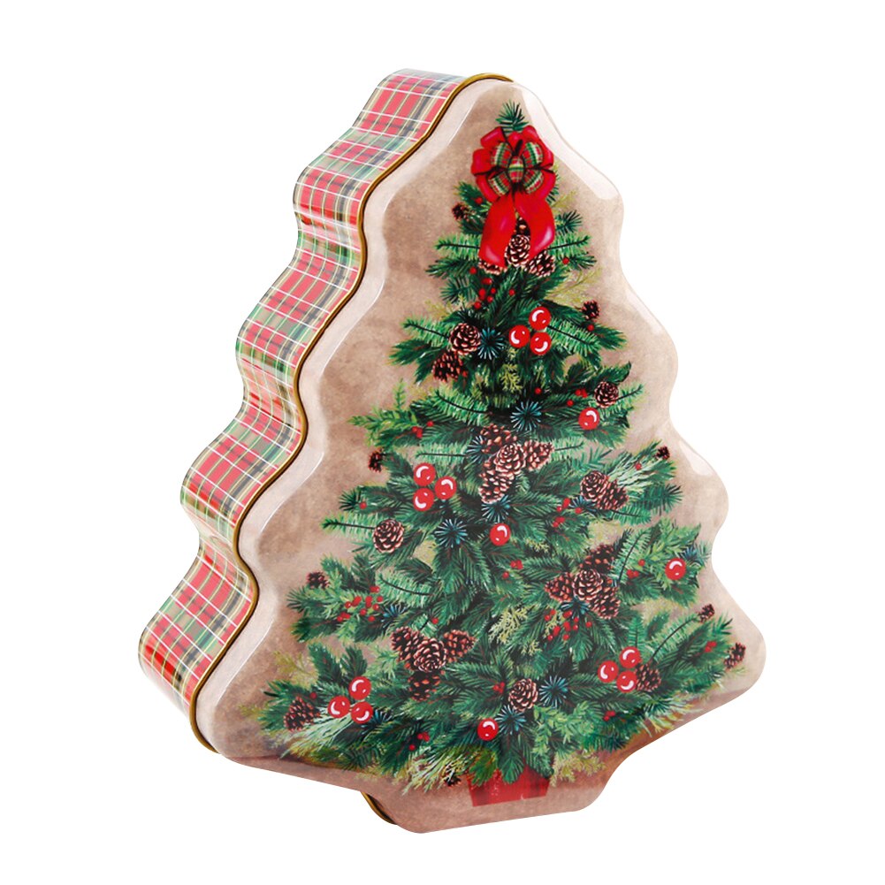 Praktische Kerst Box Kerstboom Metalen Tin Case Container Candy Houder Doos Kerst Sfeer Decor: B