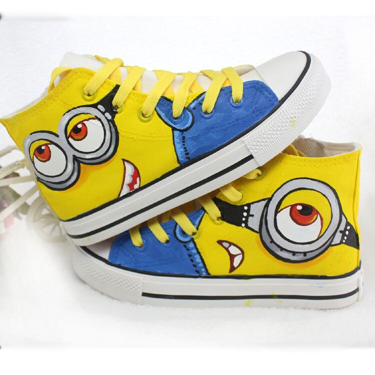 Damesko sommer håndmalede lærredssko doodle splash-blæk prik snøring lav dame flad tenis feminino loafers zapatos mujer