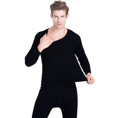 Cotton Undershirts Men Long Johns Thermal Underwear Base Man Underwear Thermo Shirt Men Winter Bottoms Warm Suit Tight Tops