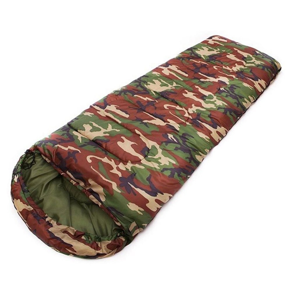 Kompakt letvægts, fin elastisk fluff-sovepose med hat, der er behagelig til campingvandring