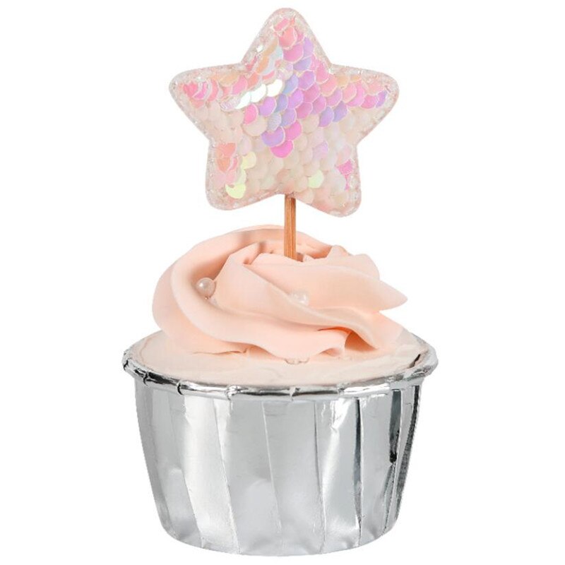 50 Stuks Cupcake Wrappers Krimpen Muffin Gevallen Cake Liner Goud Zilver Gecoat Papier Kopjes Hittebestendig Bakvorm Taart Benodigdheden