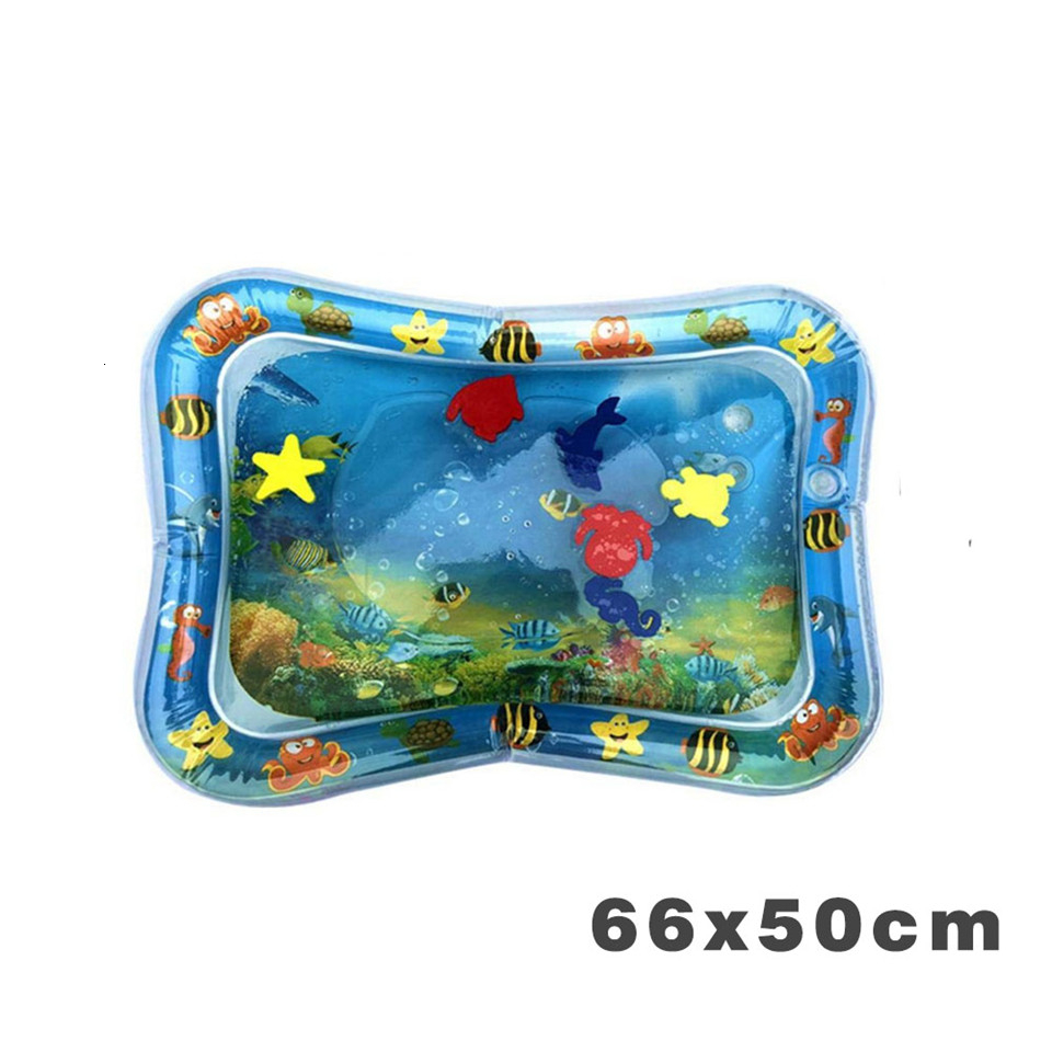 Baby Water Playing Mat Inflatable Aquarium Tummy Time Toy Water Cushion Infants Toddlers Water Fill Prostrate Water Mat Pad: A