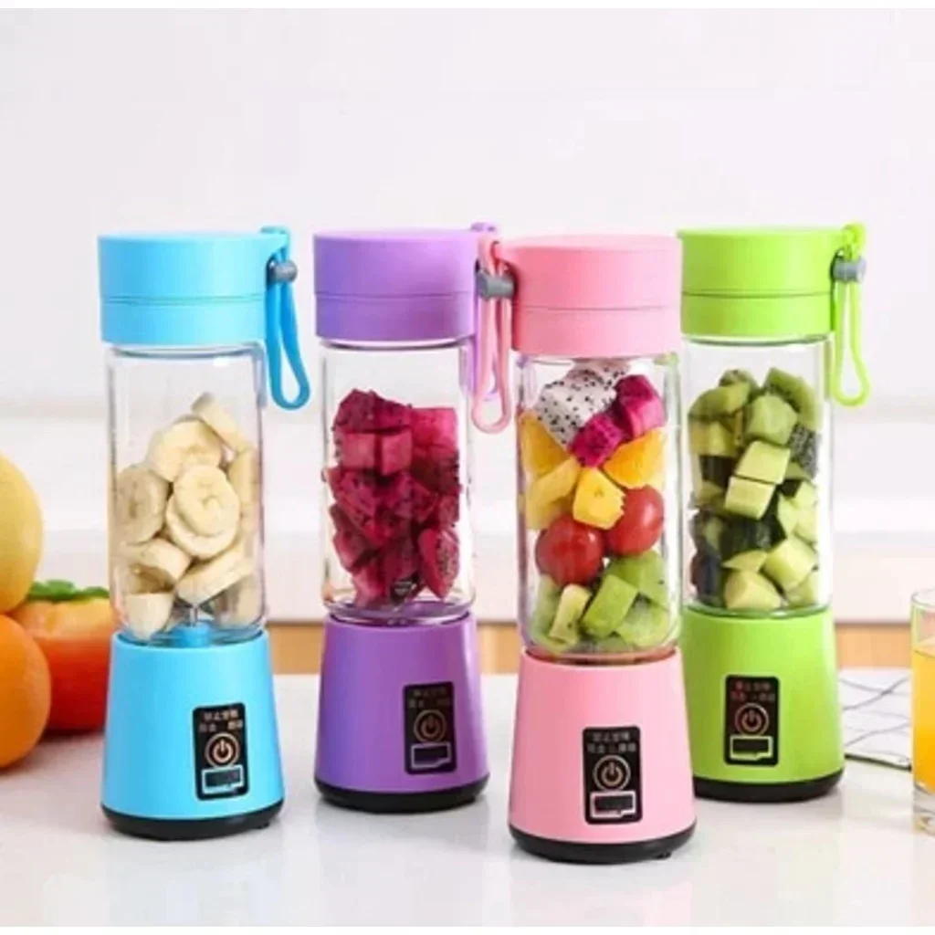 Bærbar mini usb-oppladbar blender med 380ml reisefruktjuicerkopper, håndholdt smoothie-maskin for shakes og juice på farten