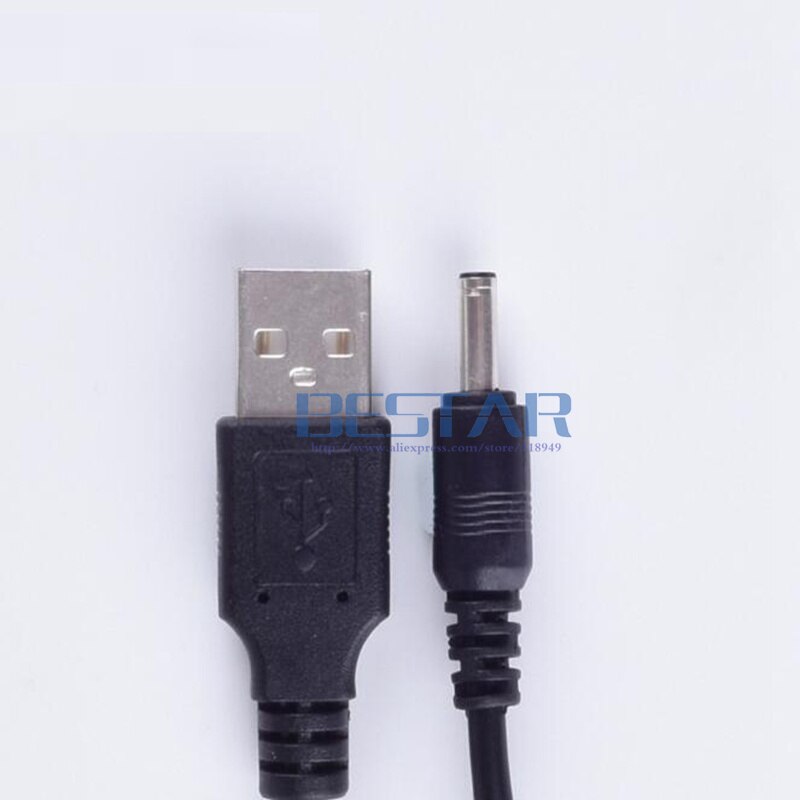 Sort dc strømstik adapter usb konvertere til  dc 3.5*1.35 / 3.5*1.35mm 3.5mm x 1.35mm 3.5mm/1.35mm jack oplader strømkabel 1m 3ft