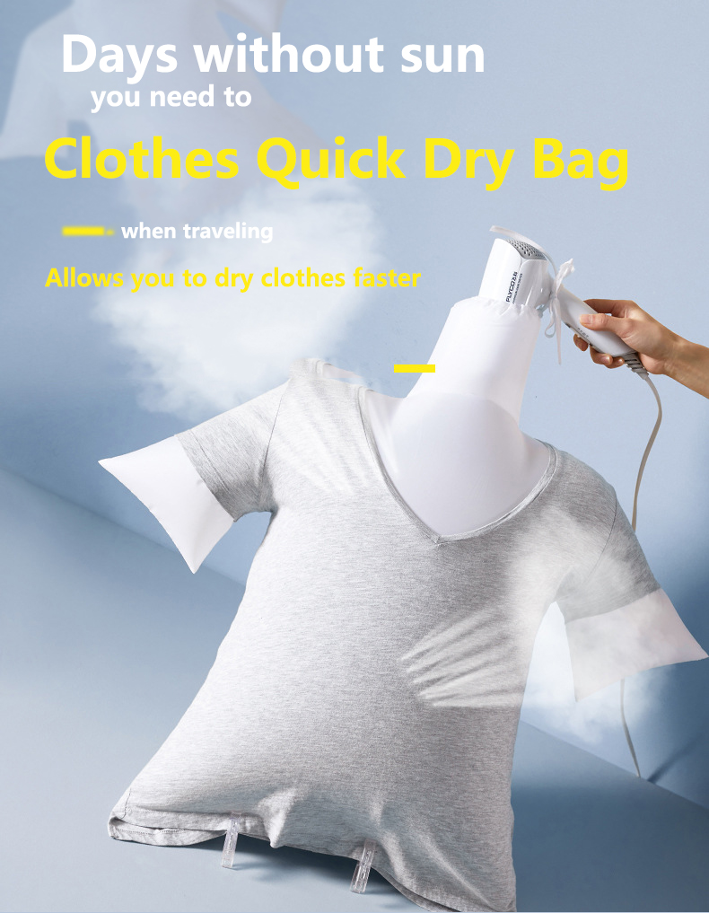 Travel home foldable fast air drying bag six minutes evenly drying breathable clothes drying bag