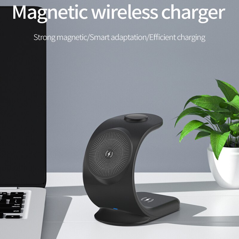 3In1 Magnetic Wireless Chargers Station For Macsafe iPhone 13 12 Pro Max Apple Watch Airpods Charger 15W Fast Wireless Charging