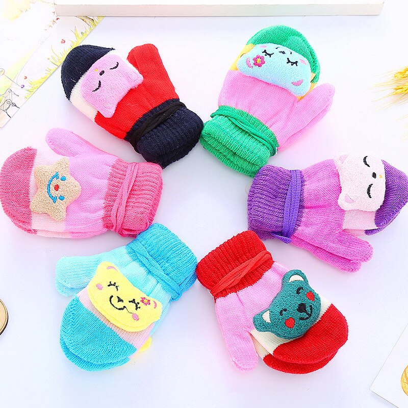 24 Pairs Kids Winter Gloves Bulk - Warm Knitted Mittens For Boys & Girls