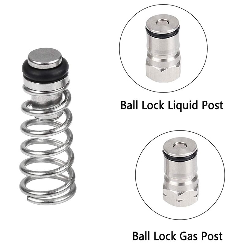 5PCS Poppet Valve Universal Poppet Valve Keg Poppet Valve Ball Lock Poppet Valve Pin Lock Poppet for Homebrewing