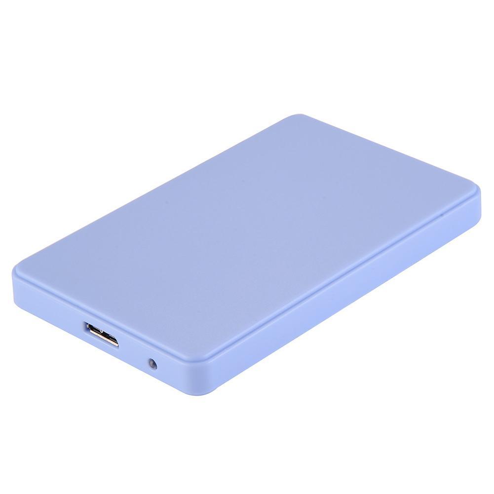 3 Colors 2.5" USB 3.0 SATA HD Box 1TB HDD Hard Drive External Enclosure Case Support Up to 2TB Data transfer backup tool: Blue