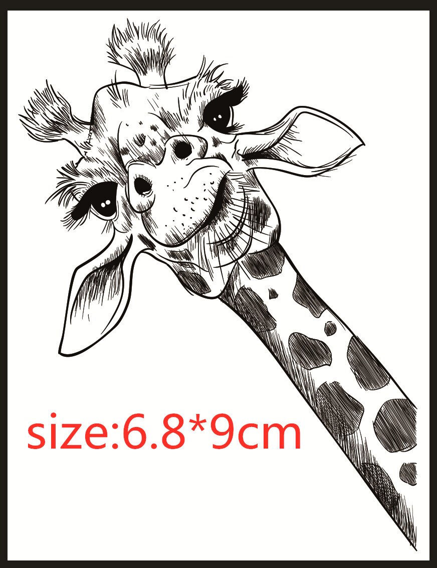 9x6 giraffe head ransparent Clear Stamps Metal cutting die Silicone Seals for DIY scrapbooking photo album Card Making