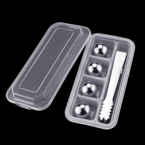 Rvs Ice Cubes Metaal Ijzer Ijsblokjes Huishouden Bevroren Ballen Ijs Dranken Whisky Ijs Wijn Steen Ijs Artefacten: 4Pcs   Clip