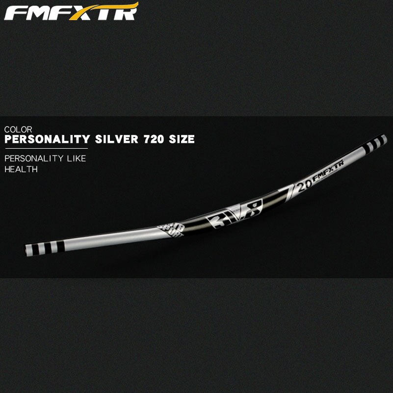 Aluminiumlegering fietsstuur mtb xm dh downhill racefiets stuur stijging stuur 10 graden backsweep 31.8*720/780mm: 720mm zilver