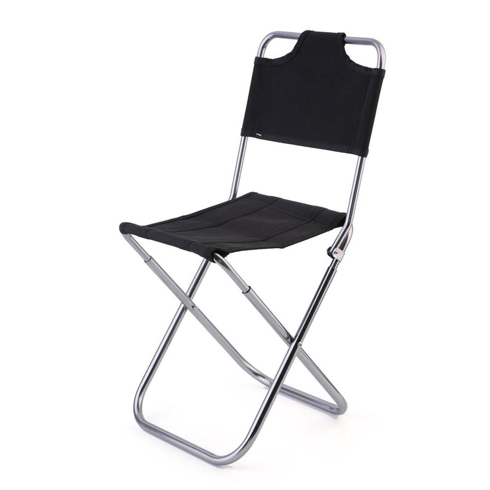 OUTAD, respaldo Ligero, portátil, plegable, silla de aluminio Oxford, asiento para Camping, pesca, con bolsa de transporte con cordón