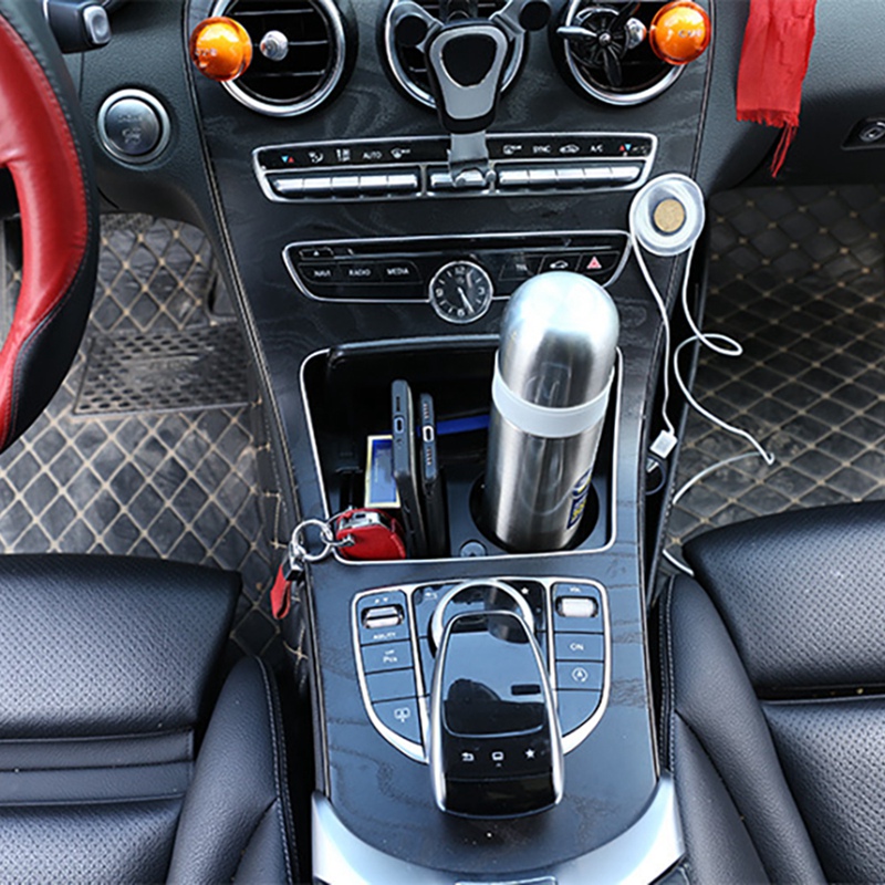 Supporto del telefono della scatola di immagazzinaggio del supporto della tazza di acqua di controllo centrale dell&#39;automobile per Mercedes Benz classe C E GLC W205 X253 W213