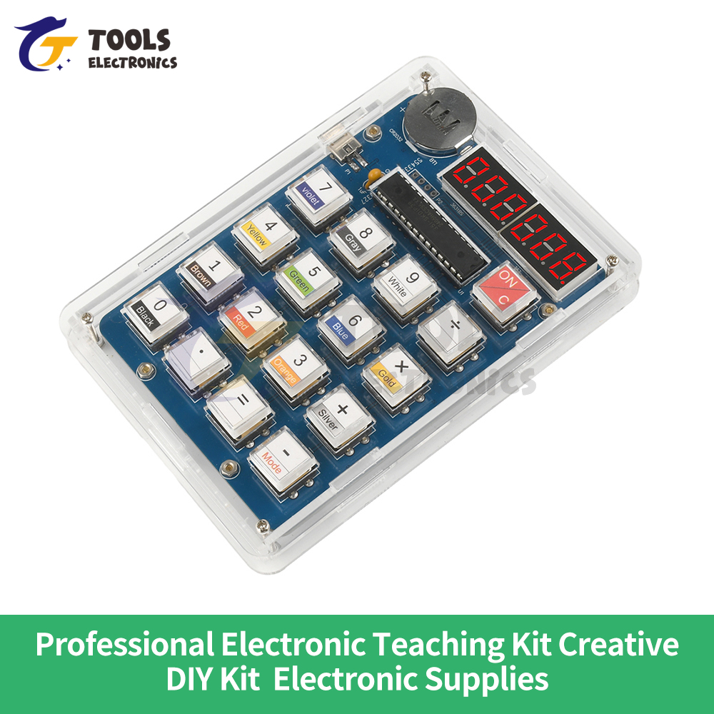 6--- sifret kalkulatorsett, gjør-det-selv-loddeøvelsessett, mcu-loddeopplæringe, eksperimentøvelse, gjør-det-selv-loddeprosjekt, elektronikksett
