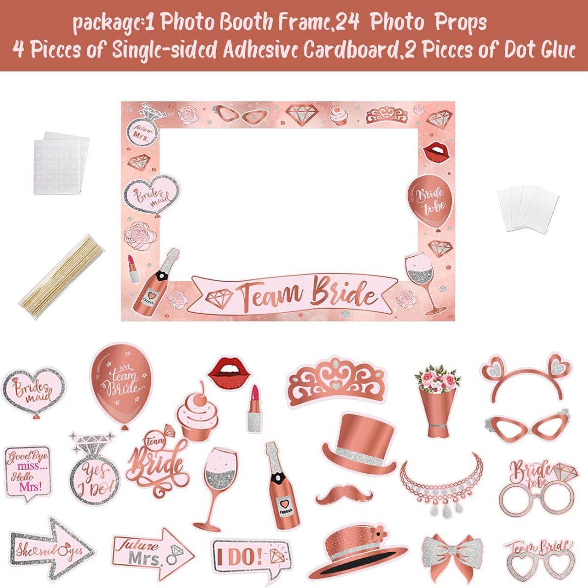 1 conjunto equipe noiva para ser cabine de foto adereços moldura de papel festa de despedida de solteira decoração suprimentos casamento chá de panela acessório de festa de galinha: Safira profunda