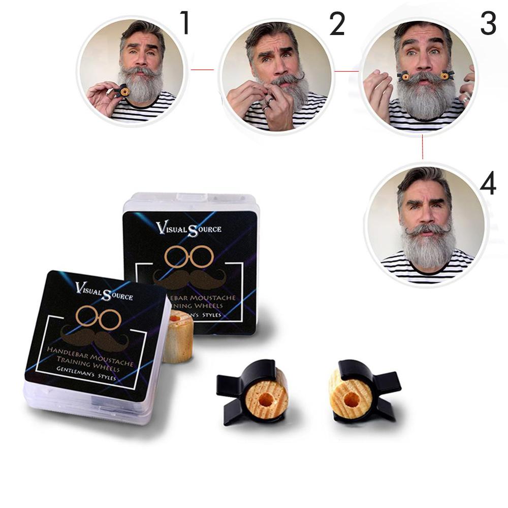 Bellylady 2 stuks/set stuur snorren trainingswielen voor mannen salon snorren styling sjabloon baard vormgeven trimgereedschap