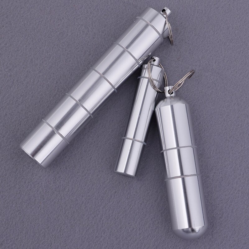 Capsule forme aluminium pilule étui délicat joint médecine organisateur boîte porte-clés en plein air poche pilule étanche support conteneur